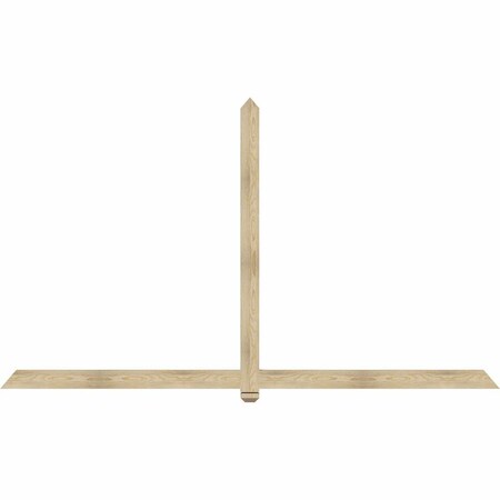 Ekena Millwork Eugene Rough Sawn Timber Gable Bracket, Douglas Fir, 108"W x 63"H x 2"D x 4"F, 14/12 Pitch GBW108X63X0204EUG00RDF